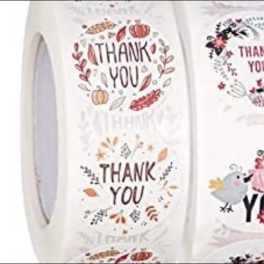 500 Thank You 1” Stickers